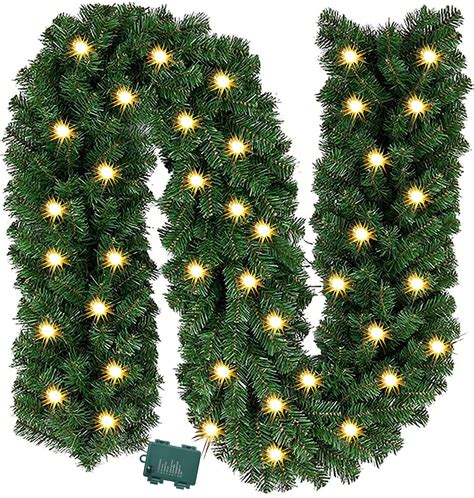 9 ft battery operated garland|battery operated garland for mantle.